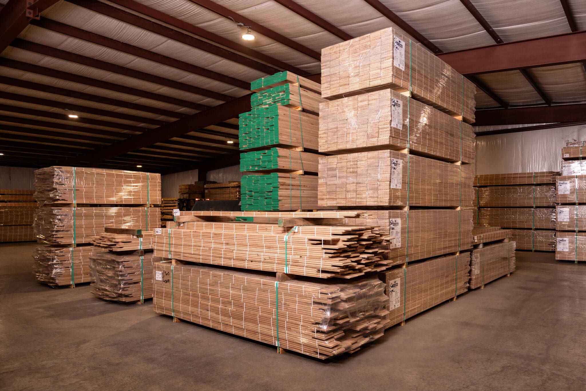 Finished flooring bundles at T&F Lumber